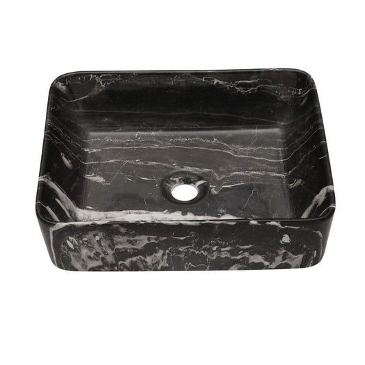 Rectangular Vessel Bathroom Sink - Black / Gray Daily Nest