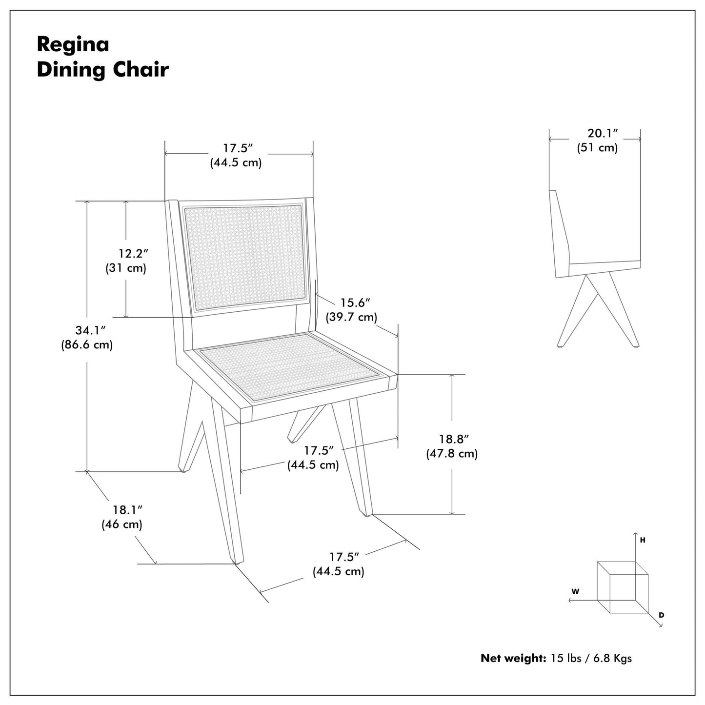 Regina - Handcrafted Dining Chair (Set of 2) Simpli-Home