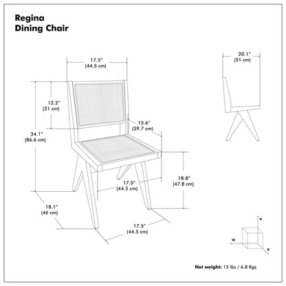 Regina - Handcrafted Dining Chair (Set of 2) Simpli-Home