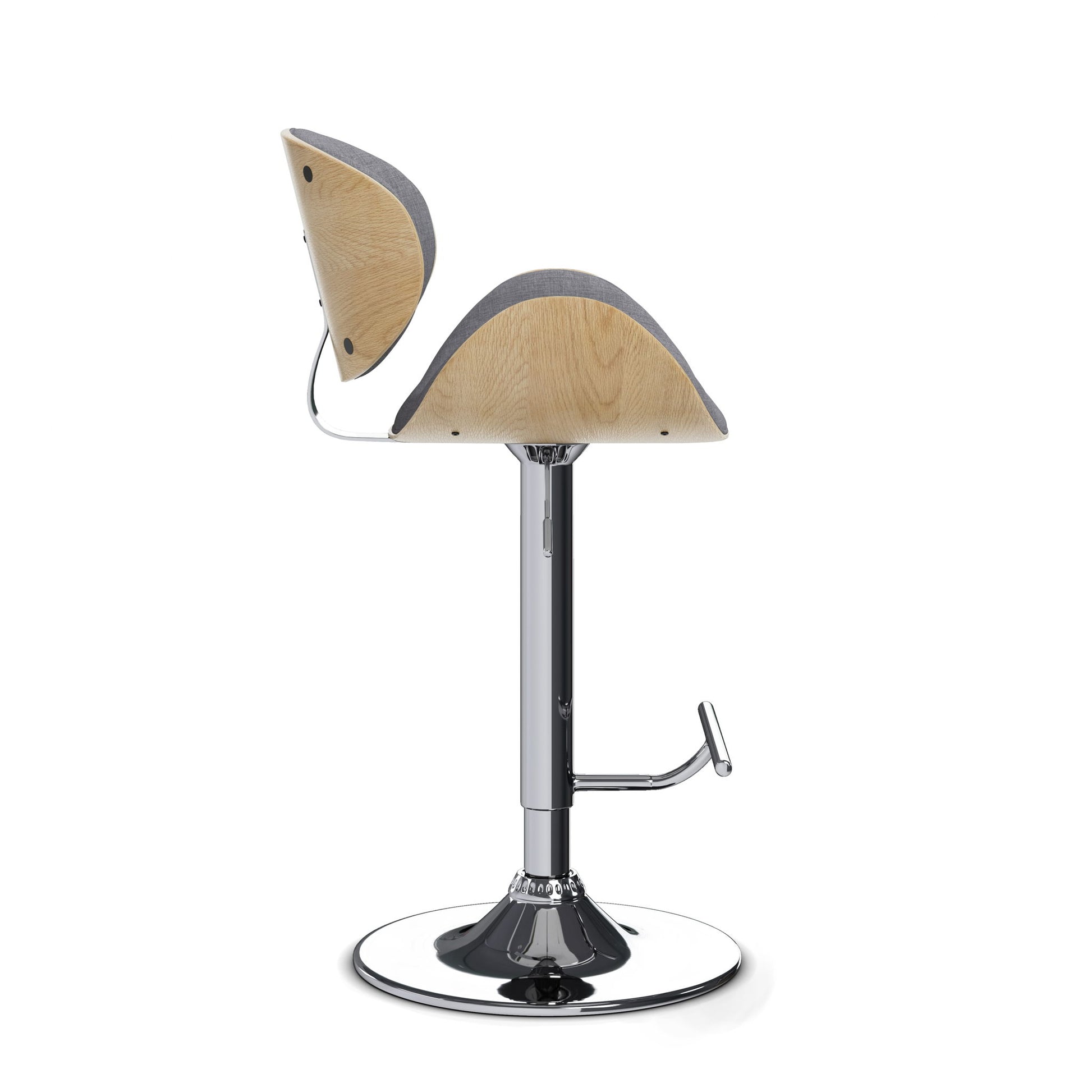 Marana - Handcrafted Bentwood Adjustable Swivel Bar Stool Simpli-Home