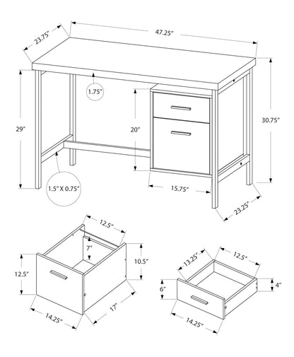 Computer Desk For Home Office, Left, Right Set - Up, Storage Drawers, Modern Design 8th Street