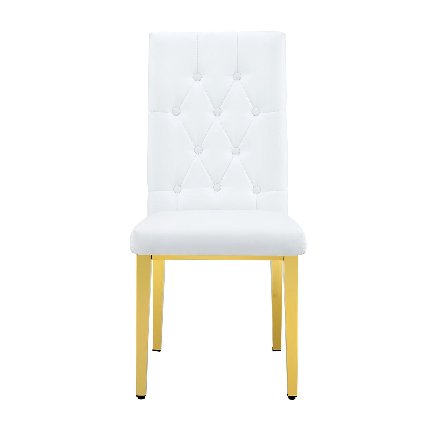 Vintage Style Armless Dining Chairs Set With Grid And Buckle Design Home Essentials