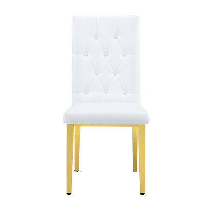 Vintage Style Armless Dining Chairs Set With Grid And Buckle Design Home Essentials