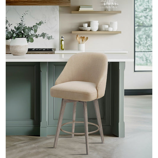 Pearce - Counter Stool With Swivel Seat - Sand Madison Park