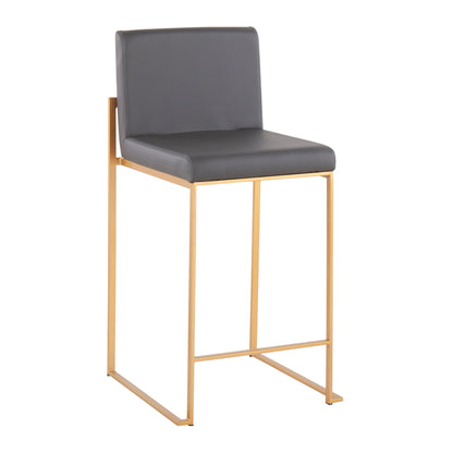 Fuji - Contemporary High Back Stylish Counter Stool Lumi Source