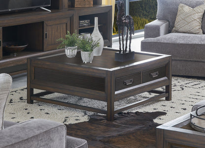 Branson - 2 Drawer Coffee Table, Two Tone - Brown