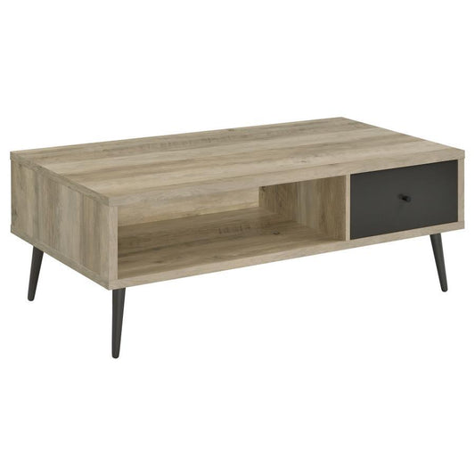 Welsh - 1-Drawer Engineered Wood Coffee Table Antique Pine - Distressed Pine Coaster Fine Furniture
