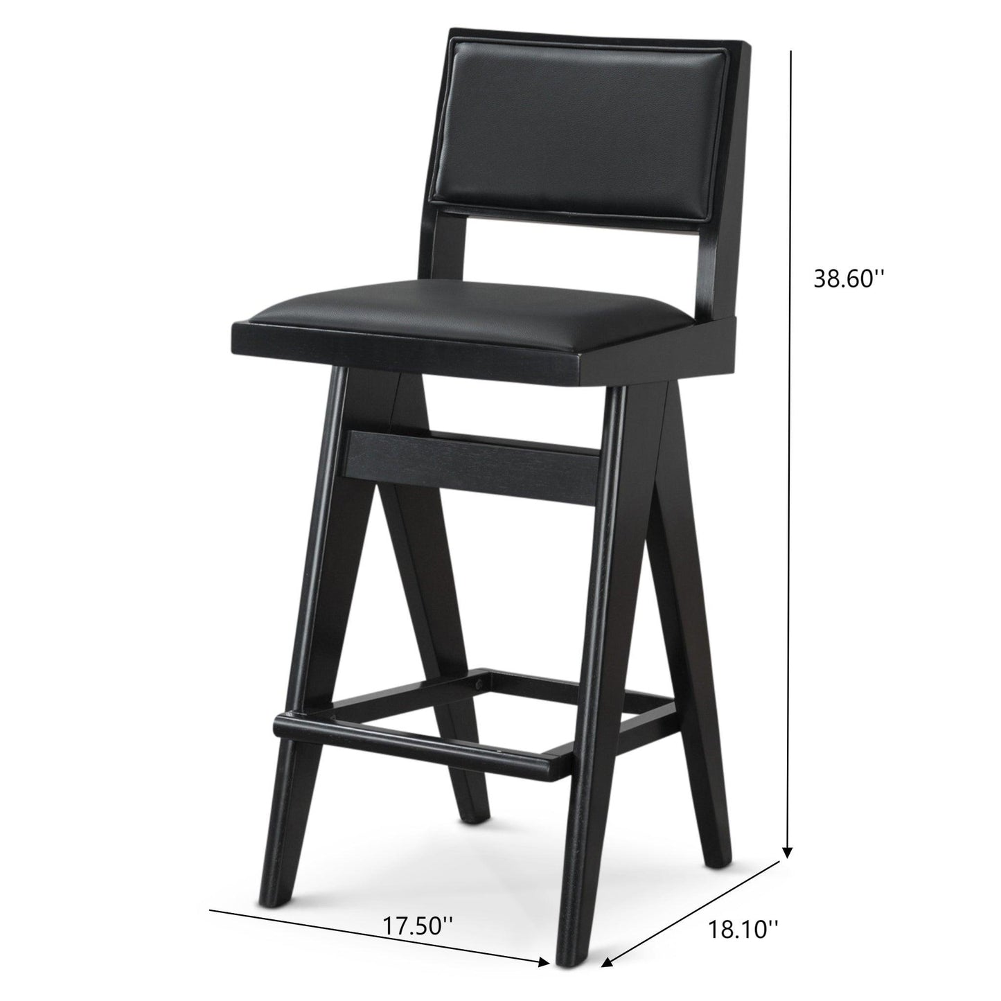Keira - Bar Stool (Set of 2) - Black Ashcroft Furniture