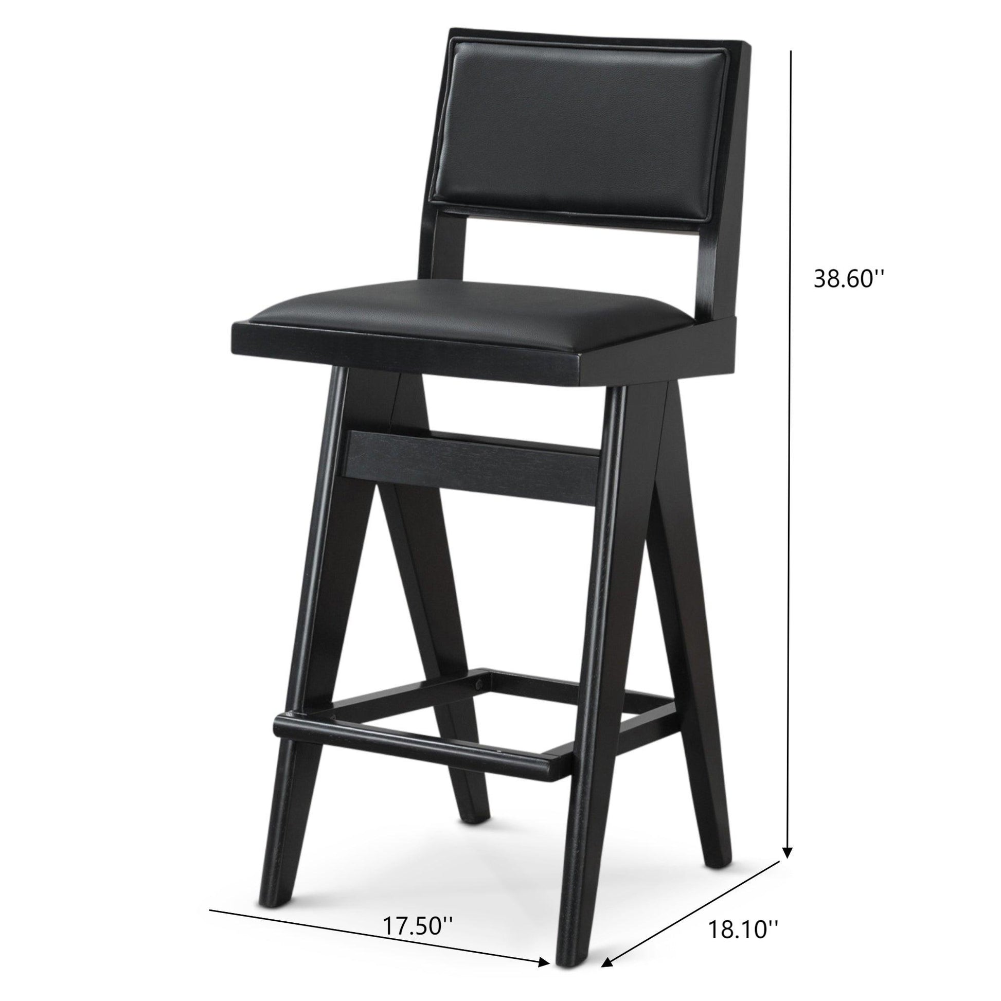 Keira - Bar Stool (Set of 2) - Black Ashcroft Furniture