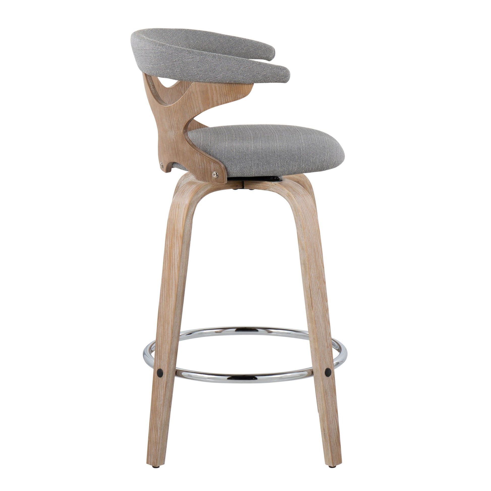 Gardenia - Mid Century Modern Fixed Height Counter Stool With Swivel (Set of 2) Lumi Source