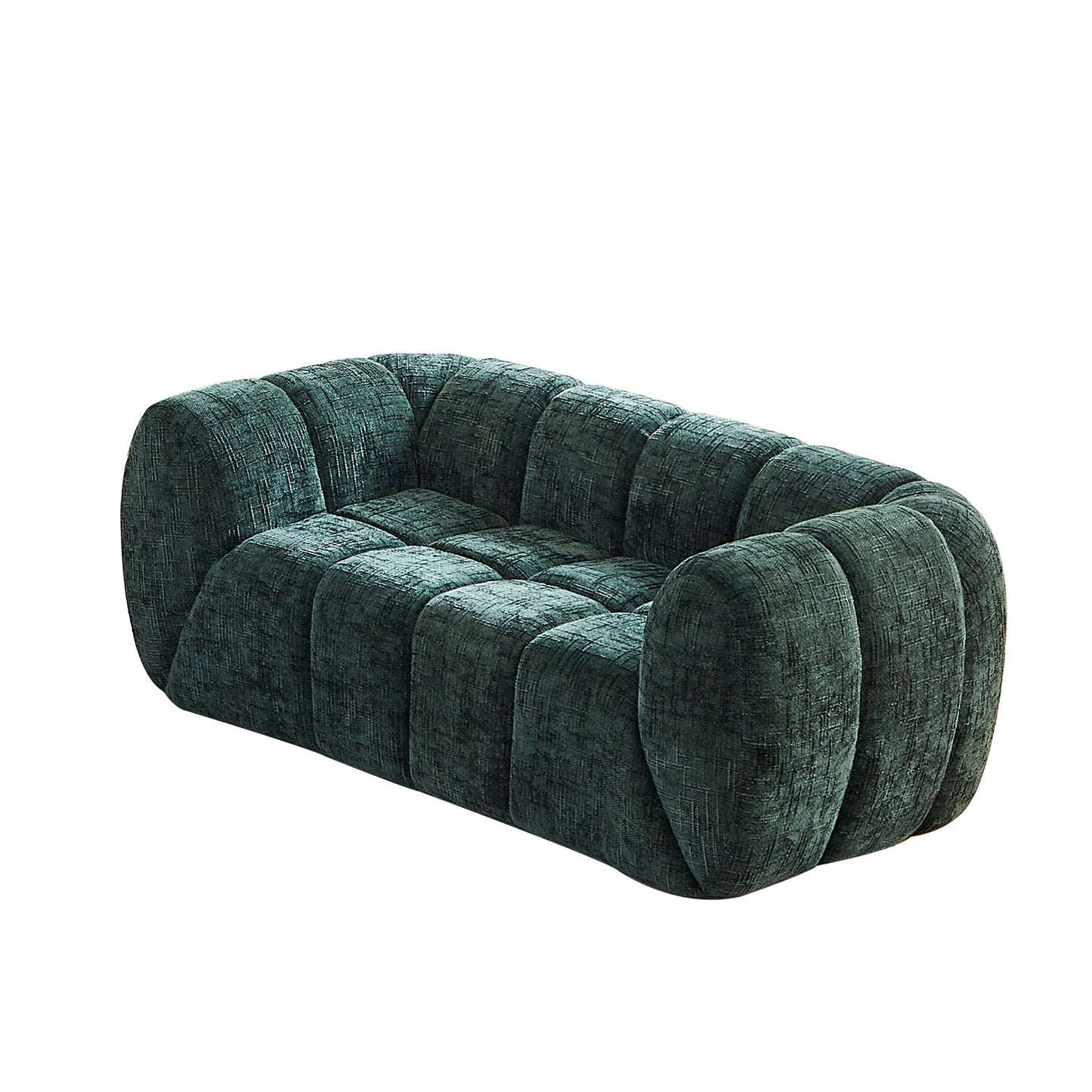 Quilted Cloud Sofa With Rounded Armrests And Piano Key Backrest Design Home Essentials