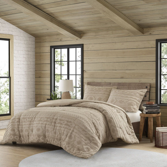 Breckenridge - Chenille Queen Comforter Set - Tan Woolrich
