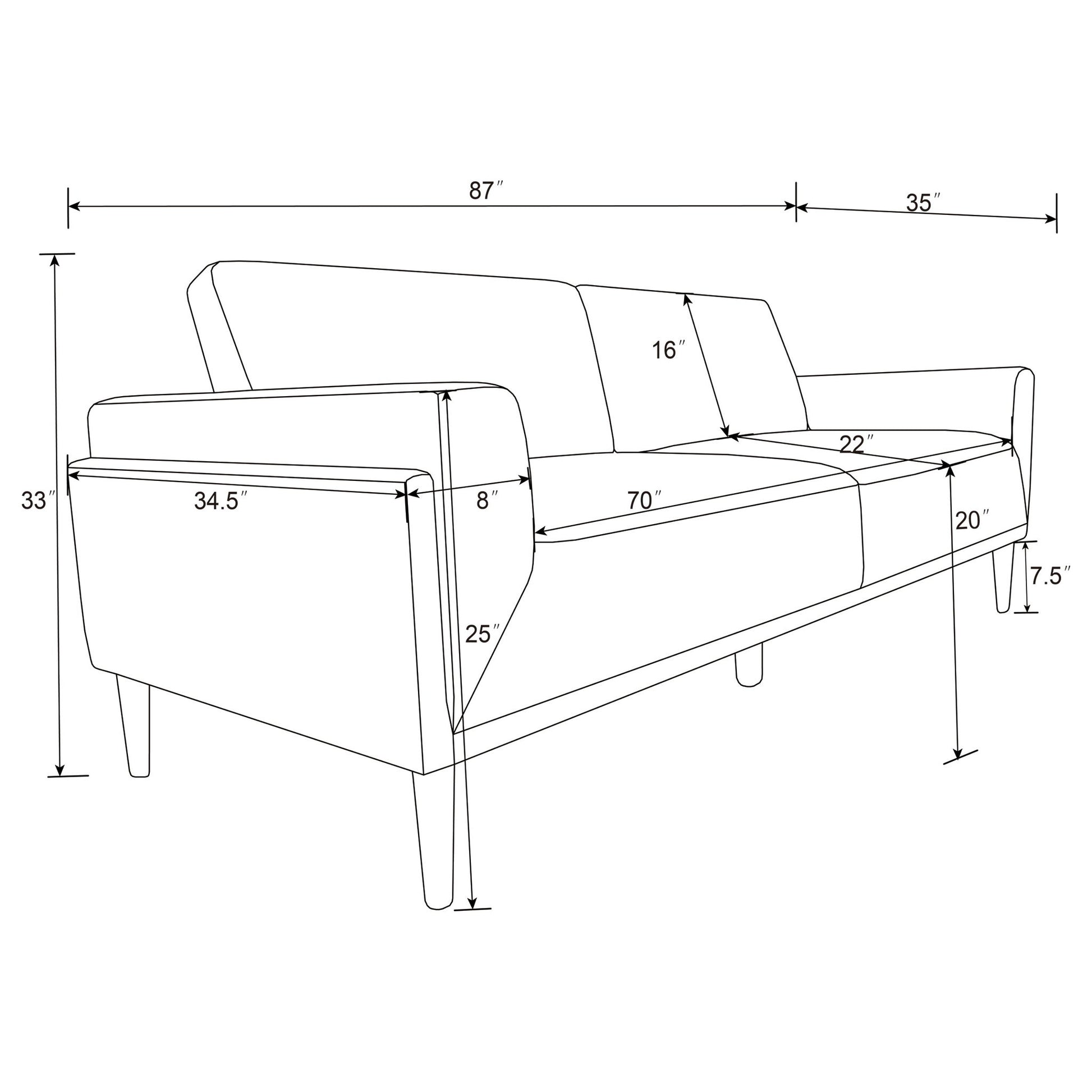 Andrena - Track Arms Sofa Furniture Max