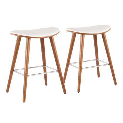Saddle - Contemporary Counter Stool (Set of 2) Lumi Source