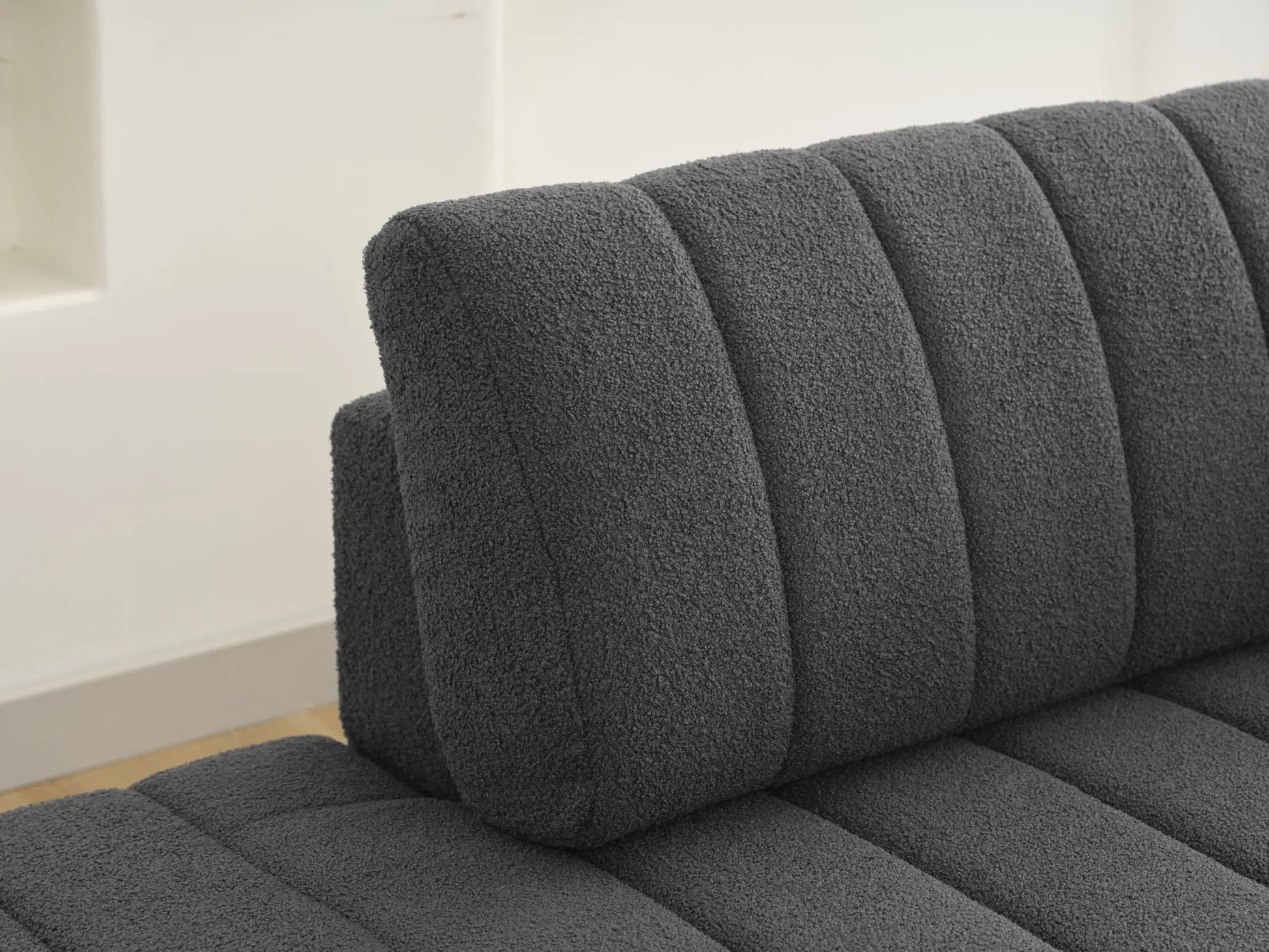 Jessica - Lamb Wool Sectional Sofa With Chaise Urban Retreats