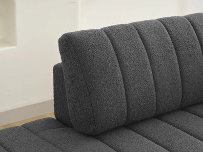 Jessica - Lamb Wool Sectional Sofa With Chaise Urban Retreats