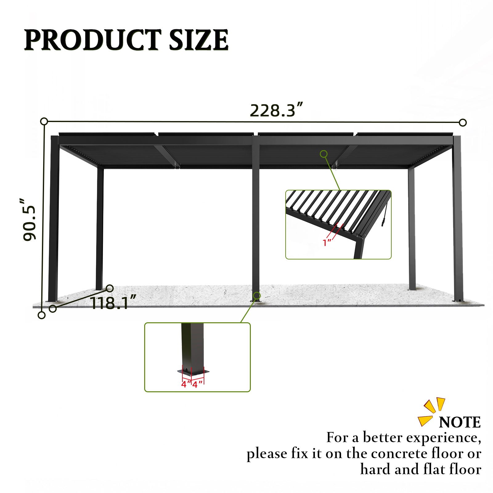 Premium Louver Pergola Aluminium Frame & Louvers Home Essentials
