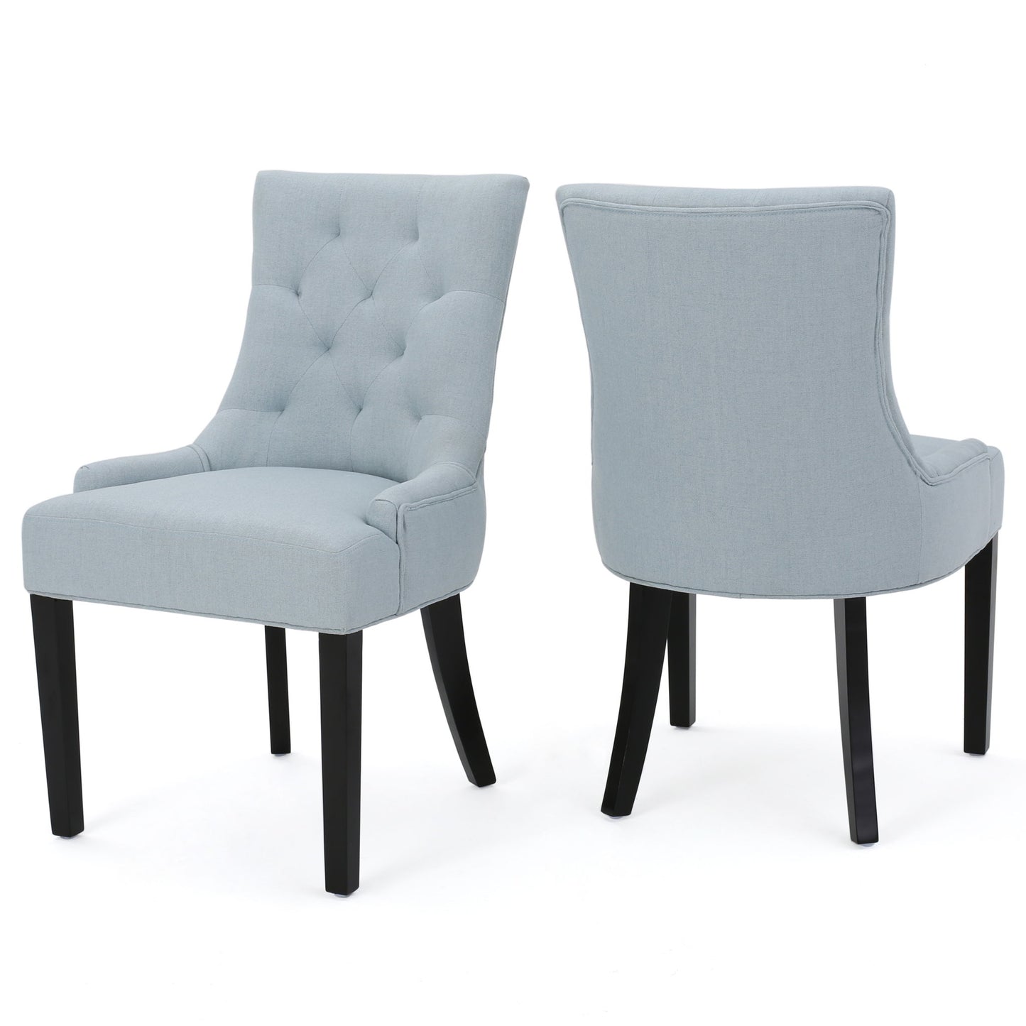 Contemporary Cheney Dining Chair Set With Tufted Design Noble House