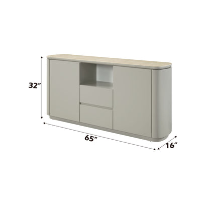 Ingram - Ceramic Top Server - Light Gray Acme