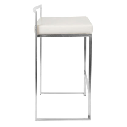 Fuji - Contemporary, Stackable Elegant Counter Stool (Set of 2) Lumi Source