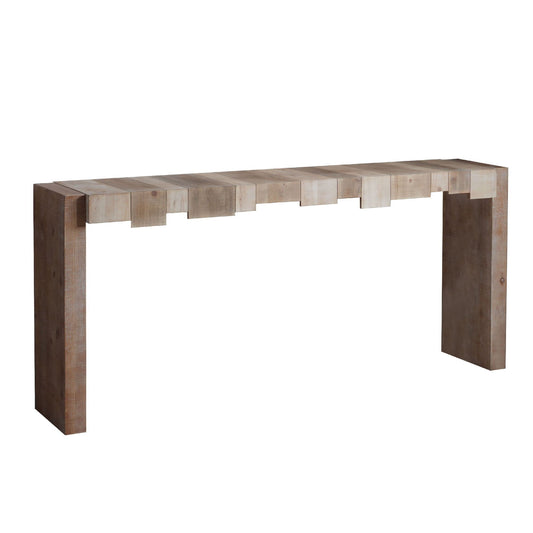 Modern Rustic Table With Sculpted Block Design Home Essentials