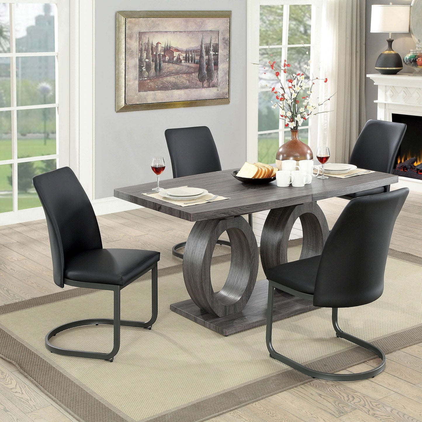 Saskia - Dining Table - Gray