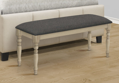 Bench, Rectangular, Upholstered, Transitional - Gray 8th Street