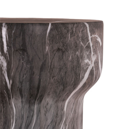 Round Geometric Outdoor End Table - Marble Home Essentials