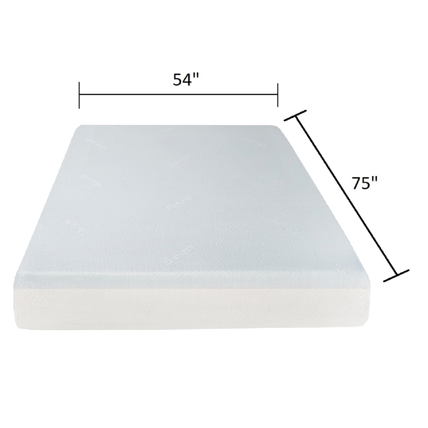 6" Firm Full Size Gel Memory Foam Mattress With Cooling Technology - White Daily Nest