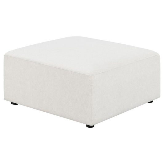 Freddie - Square Upholstered Ottoman - Pearl