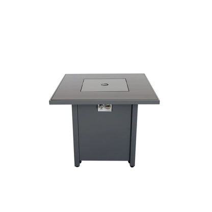 Outdoor Fire Pit Table With Lid - Gray LSI Patio Furniture