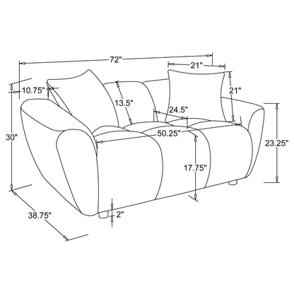 Tampa - Loveseat - Greige Furniture Max