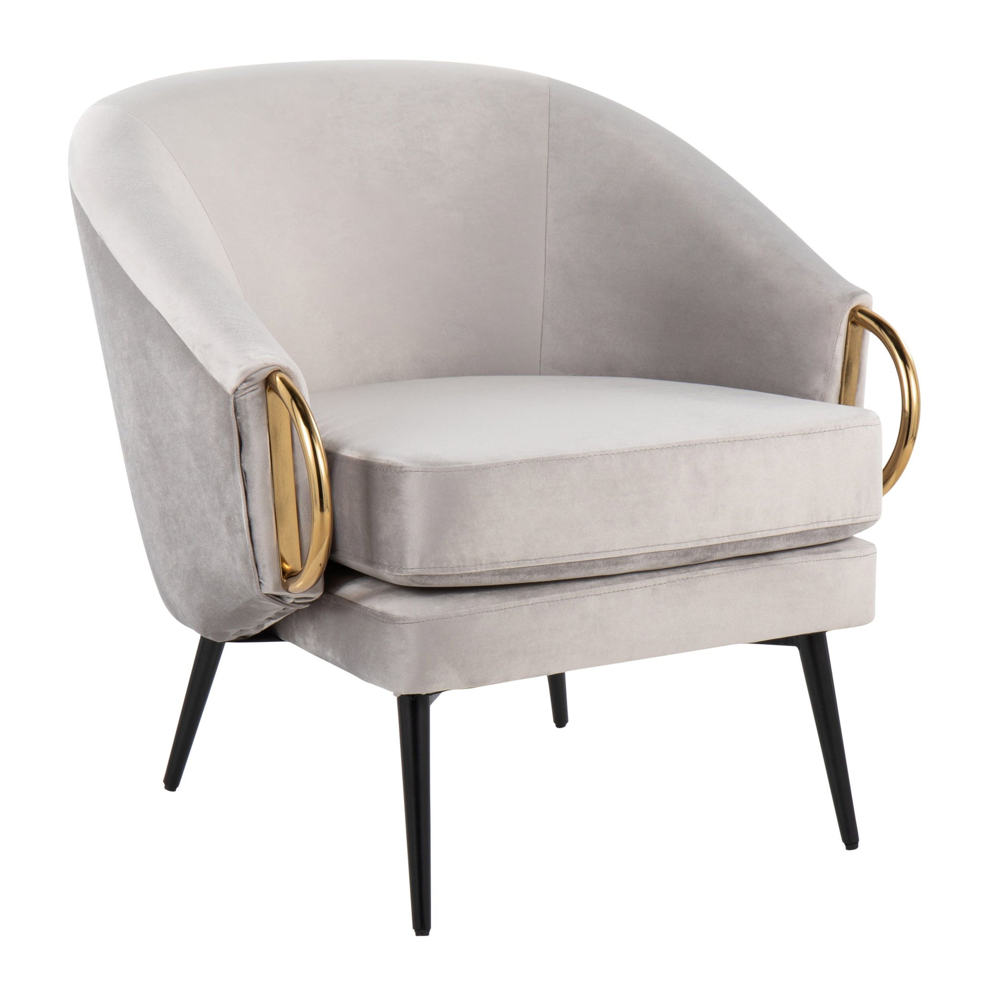 Claire - Contemporary / Glam Chair - Black / Silver Lumi Source