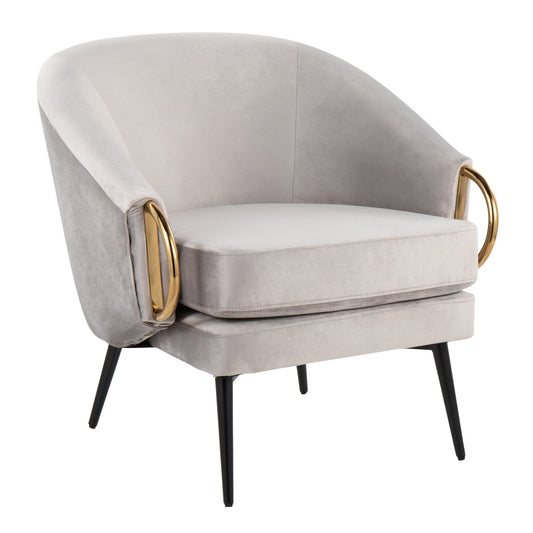 Claire - Contemporary / Glam Chair - Black / Silver Lumi Source