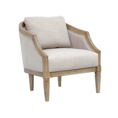 Classic Chair With Jacquard Upholstery - Beige JLA