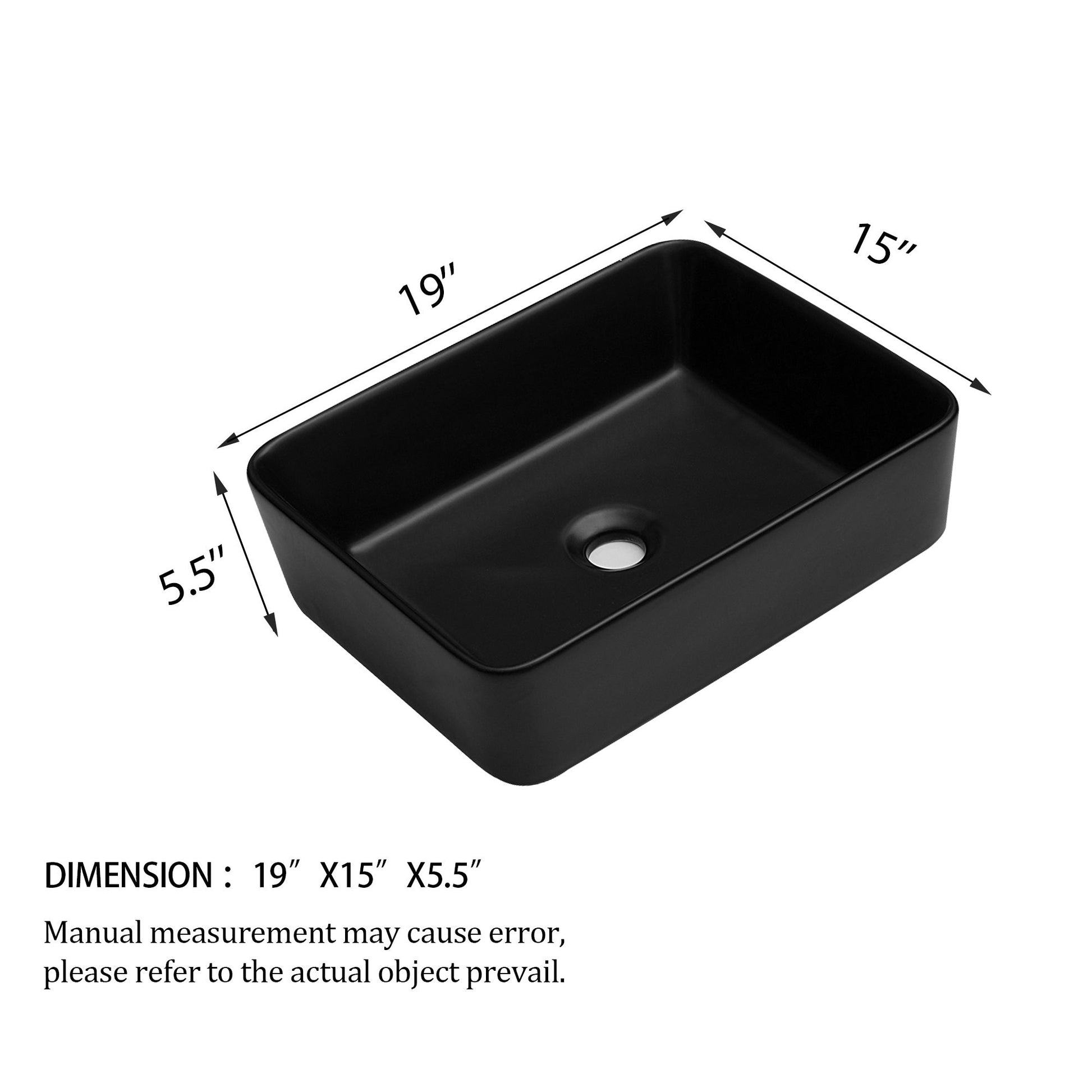 Modern European Design Ceramic Rectangular Vessel Bathroom Sink Daily Nest