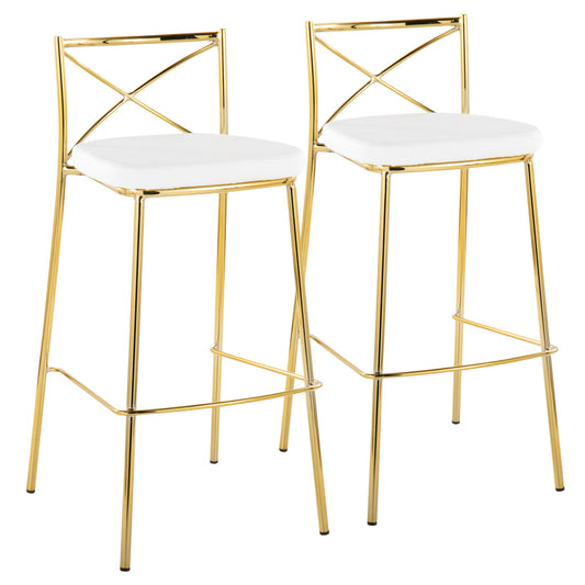 Modern Charlotte - Contemporary Fixed Height Barstool (Set of 2) Lumi Source