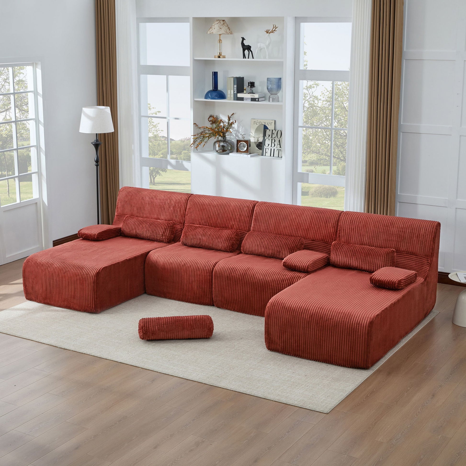 Oversized Sectional Sofa, Living Room Seating With Modular Design Hearth and Haven