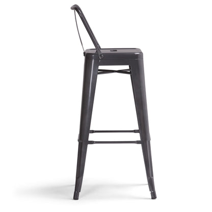 Rayne - Curved Back Metal Stool (Set of 2) Simpli-Home