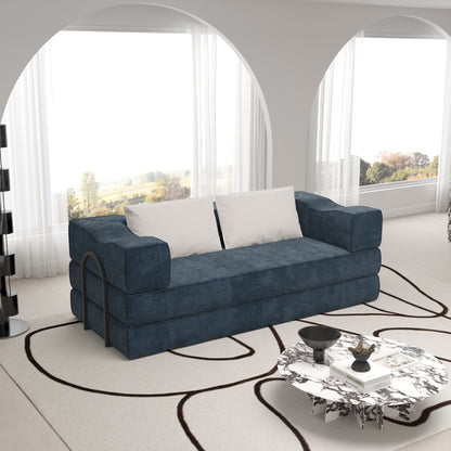 3 Seat Folding Floor Couch & King Size Bed Mattress Home Essentials