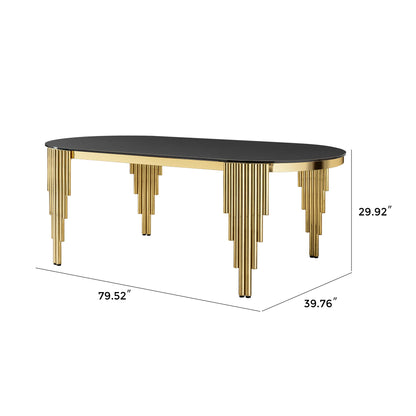 Oval Dining Table With Glass Top And Stainless Steel Base Home Essentials