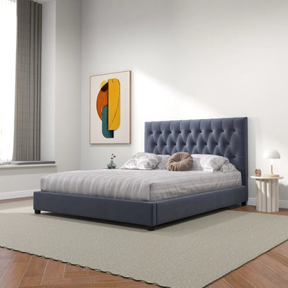 Donald - Mid-Century Modern Upholstered Platform Bed Ashcroft Furniture