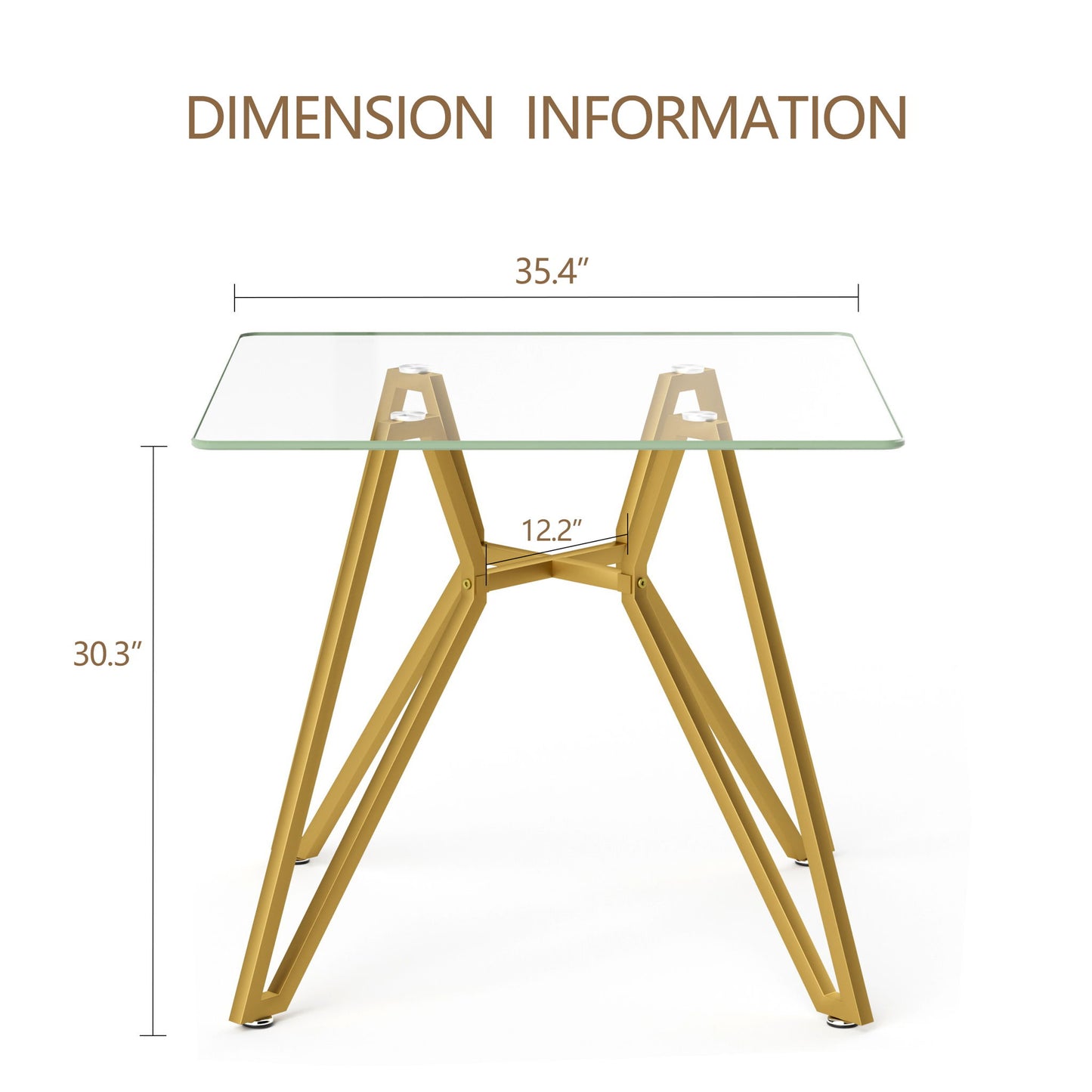 Modern Glass Dining Table With Metal Legs Home Essentials
