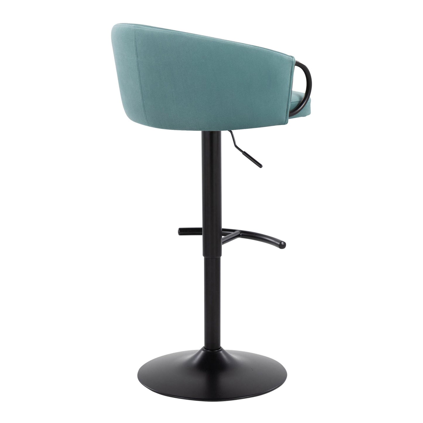 Claire - Contemporary Adjustable Barstool With Swivel With Rounded T Footrest (Set of 2) Lumi Source