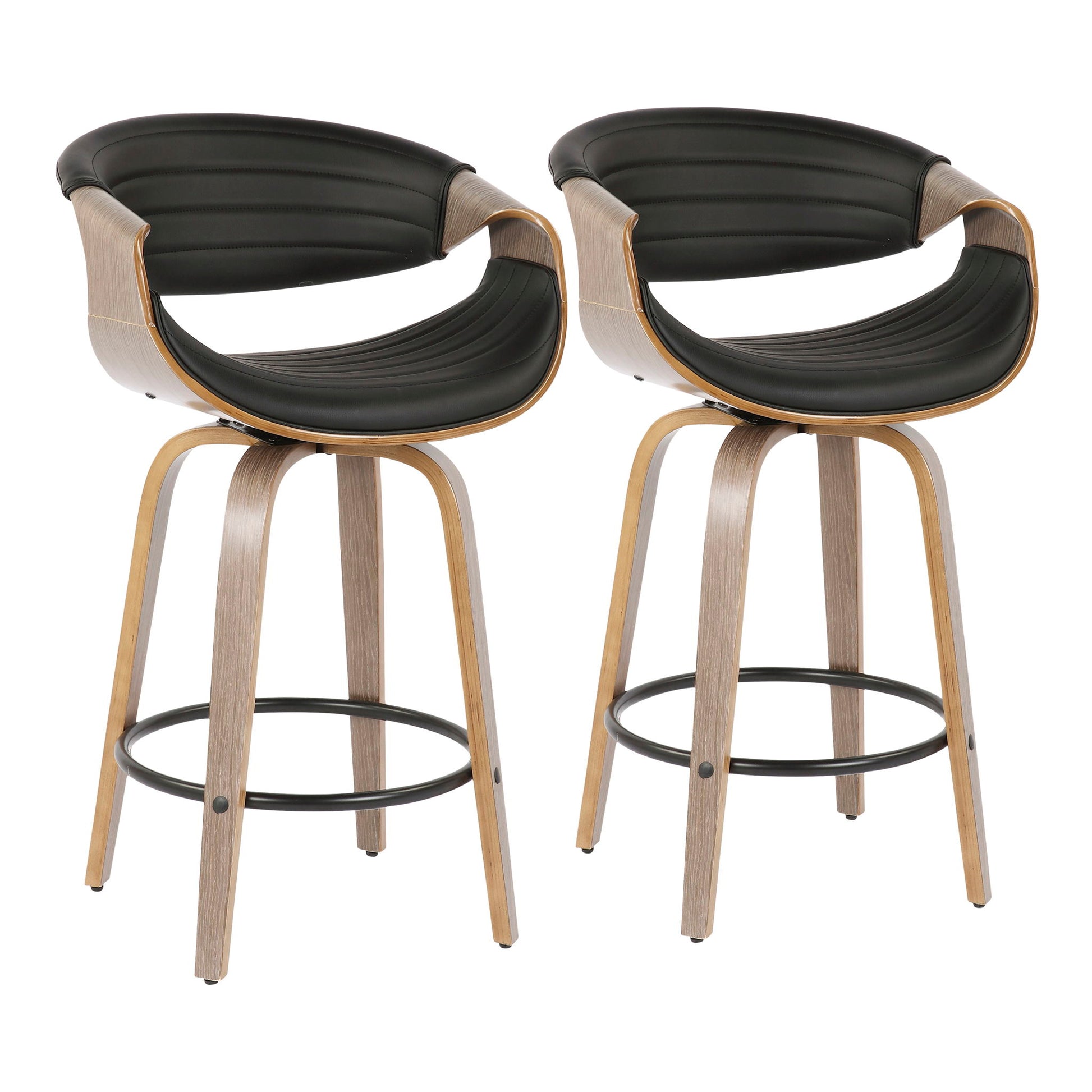 Symphony - Mid Century Modern Counter Stool (Set of 2) Lumi Source