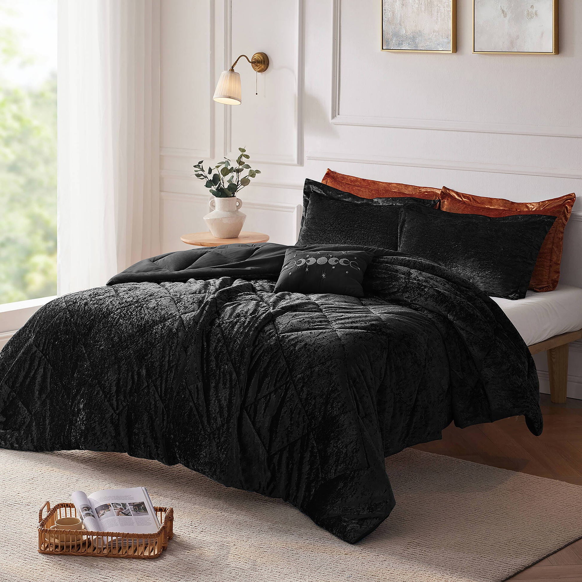 Felicia - Twin Comforter Set - Black Intelligent Design