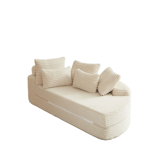 Semi Circular 2 In 1 Sofa Bed With Neck Pillow Home Essentials