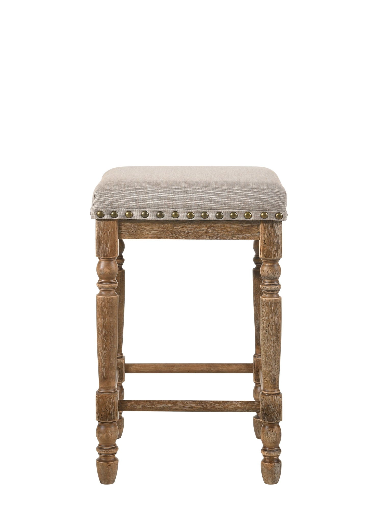 Farsiris - Weathered Counter Height Stool (Set 2) - Beige Acme