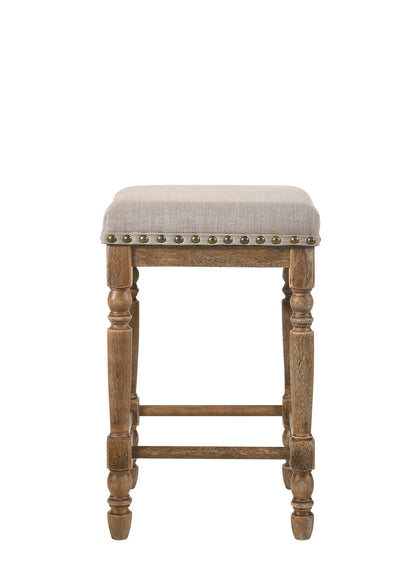 Farsiris - Weathered Counter Height Stool (Set 2) - Beige Acme