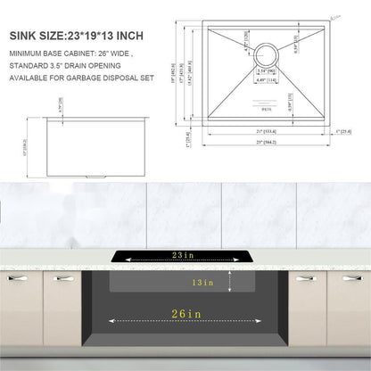Laundry Workstation Undermount Utility Sink, Deep Single Bowl Daily Nest